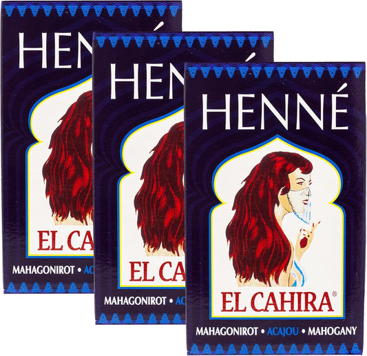 El Cahira Henné Acajou Rouge (Lot de 3 boîtes)