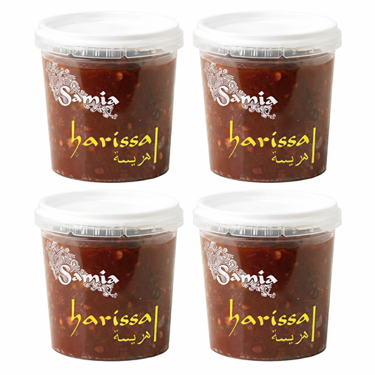 Lot de 4 Pots Plastiques Harissa